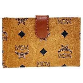 Portafoglio bi-fold MCM Visetos Glam Marrone Cammello