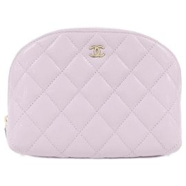 Chanel Timeless Classic Line Handbag Pouch Pink