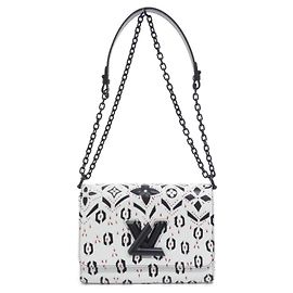 Borsa a Spalla Louis Vuitton Twist MM Nero Bianco