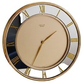 Reloj de pared de lujo Seiko Decor AS860G Hardware de plata Gold hardware