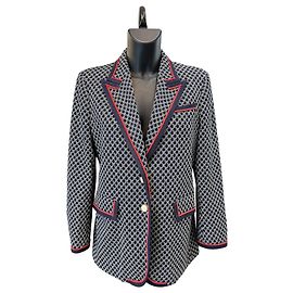 Gucci Monogram Midnight Blue Wool Blazer Other