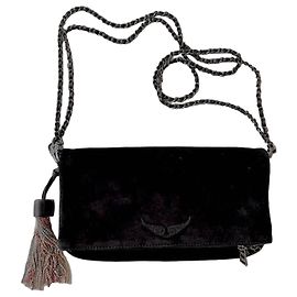 Zadig & Voltaire Pochette Rock en daim noir Noir