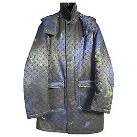 Louis Vuitton Monogram Meteor Quilted Parka - Tie-Dye Navy/Yellow Multiple colors Monogram