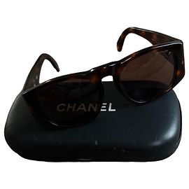 Chanel Sonnenbrille in Schildpatt-Optik Braun