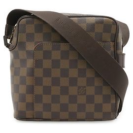 Borsa a Spalla Louis Vuitton Damier Olaf PM Pochette Marrone Damier ebene