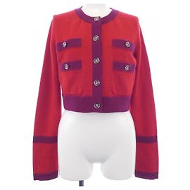 Cárdigan de cachemira Chanel Roja Púrpura