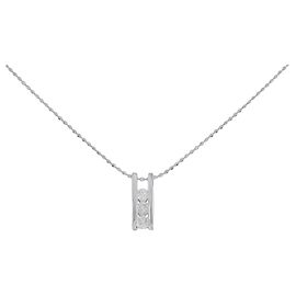 Autre Marque Colar de diamante K14WG Prata