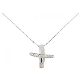 Autre Marque Collar de diamantes Au750 Plata