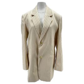 Autre Marque Blazer gestreift weiß und blau Weiß