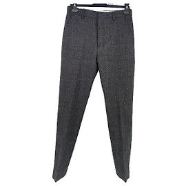 Ami Pantalone dritto in lana Grigio