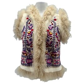 Antik Batik Shearling Jacket White Wool S White