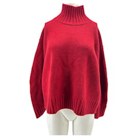 Cos Pull col roulé cachemire rouge Rouge