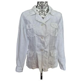 Closed White 100% Linen Safari Jacket White