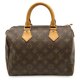 Sac à main Louis Vuitton Monogram Speedy 25 Marron Monogramme