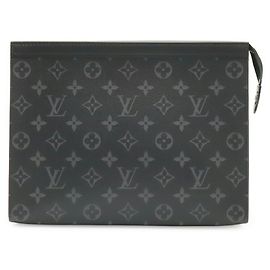 Louis Vuitton Monogram Eclipse Pochette Voyage MM Marrom Preto Monograma