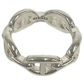 Hermès Hermes Chaine d'Ancre Enchainée Band Ring Silvery