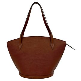 Sac cabas Louis Vuitton Vintage Saint Jacques en cuir Epi Marron