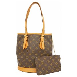 Borsa Tote Louis Vuitton Monogram Bucket PM Marrone