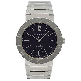 Bulgari Orologio automatico da uomo Bvlgari BB38SS nero Altro
