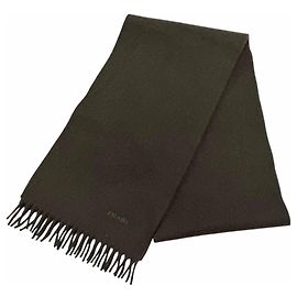 Prada Wool and Cashmere Blend Stole Dark brown
