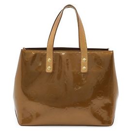 Louis Vuitton Monogram Vernis Lead PM Handtasche Bronze