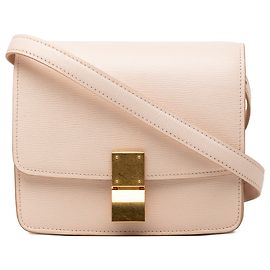 Céline Celine Brown Small Calfskin Classic Box Marron Beige