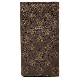 Cartera larga Louis Vuitton Brown Monogram Brazza Castaño