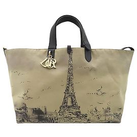 Dior Beige Large Canvas Eiffel Tower Toujours Tote Andere