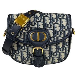 Christian Dior Dior Bobby Oblique Shoulder Bag Navy blue