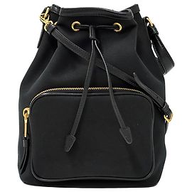 Prada Black Canvas Handbag Black