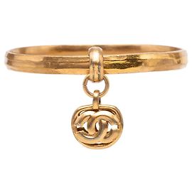 Bracciale rigido vintage Chanel Coco Mark D'oro