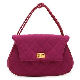 Bolsa Chanel Matelassé Canvas Roxo