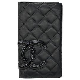 Chanel Cambon Long Black Wallet Black