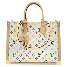 Bolsa Louis Vuitton Multicolor OnTheGo Trunk MM Branco