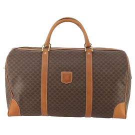 Céline Borsa Duffle Vintage Celine Macadam Tela Impregnata Large Marrone