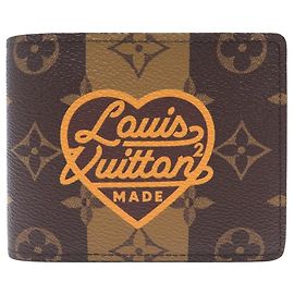 NEUF PORTEFEUILLE LOUIS VUITTON X NIGO MULTIPLE M81108 TOILE MONOGRAM REVERSE Marron