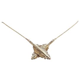 Chloé Collier Chloe à motifs de feuilles et strass Doré Métallisé