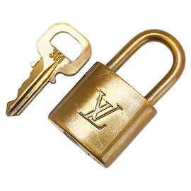 Set Chiave e Lucchetto Louis Vuitton D'oro Metallico