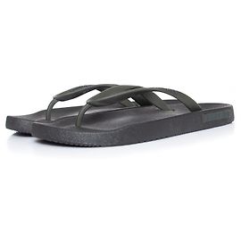 Emporio Armani logo flip flops Green
