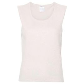 Chanel 2003 ärmelloses Oberteil aus hellrosa Kaschmir Pink