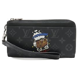 Louis Vuitton Monogram Eclipse Zippy Long Wallet Black