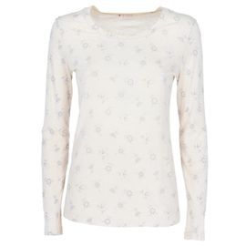 Marni Y2K weißer Baumwollpullover mit blauem Blumendruck Weiß