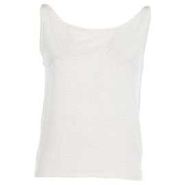 Regata Versace 90s de algodão branco com modelagem relaxada e gola redonda Branco