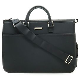 Mallette d'affaires 2WAY en nylon et cuir Burberry Noir
