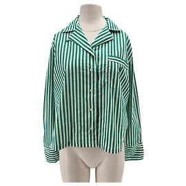 Camicia a righe in cotone verde Polo Ralph Lauren Verde