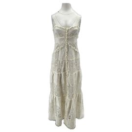 Vestido Isabel Marant de algodón blanco bordado Blanco