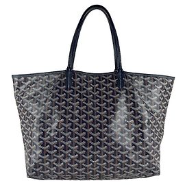 Goyard Saint Louis PM Tote Bag Brown White Navy blue