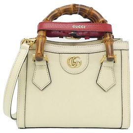 Gucci Diana Handbag White Leather White