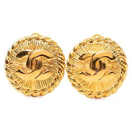 Orecchini tondi Chanel Coco Mark D'oro
