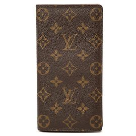 Cartera larga Louis Vuitton Monogram Brazza Castaño Monograma